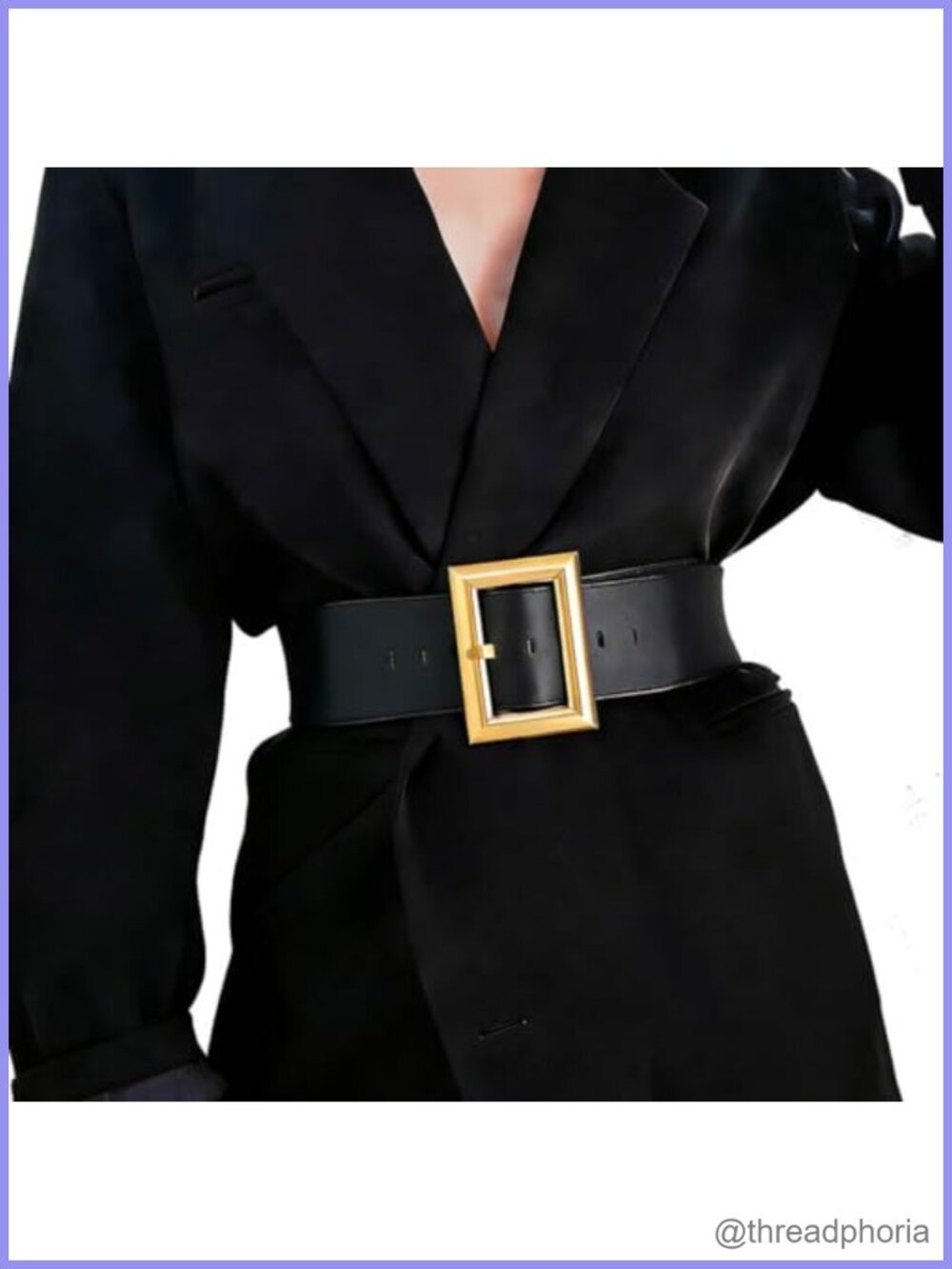 Wide Elastic Waist Belt for Women Alloy Buckle Stretch Cinch Dress Belt